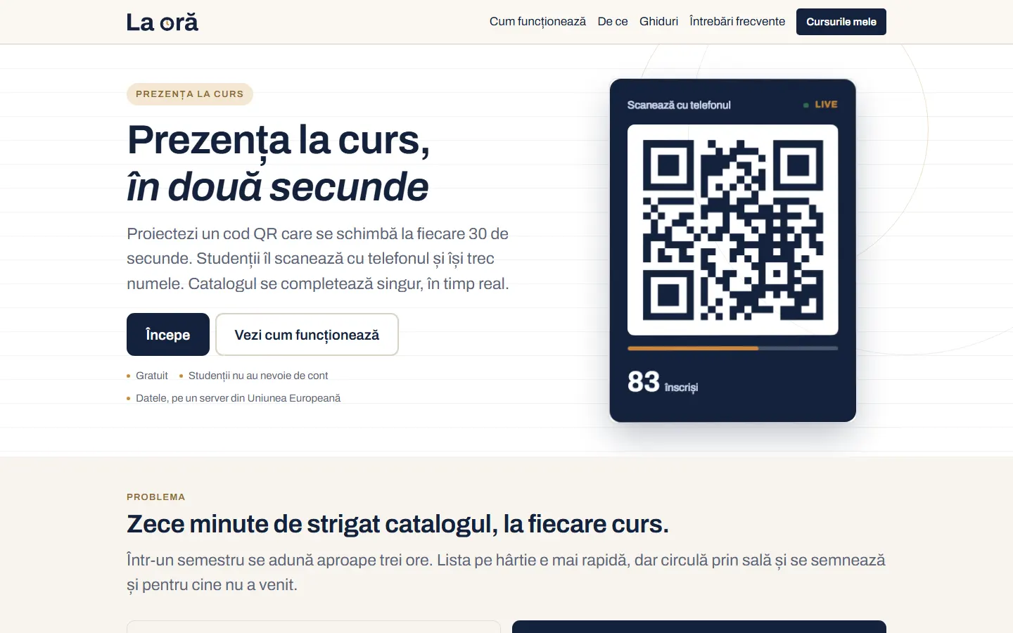La oră screenshot